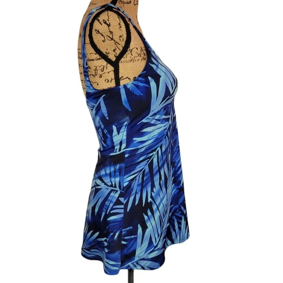 JANTZEN Women's Swim Dress Blue Floral Size 8 - Picture 2 of 15